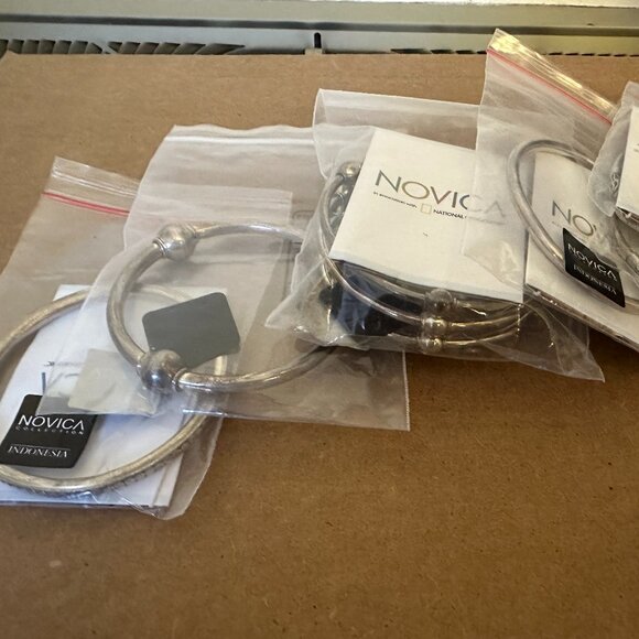 Novica Jewelry - NWT Novica Sterling Silver Bangles - See Sizes!